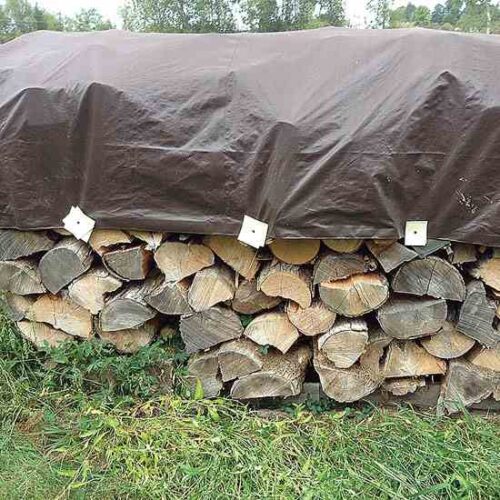 Keep Your Woodpile Tarps from Blowing Away